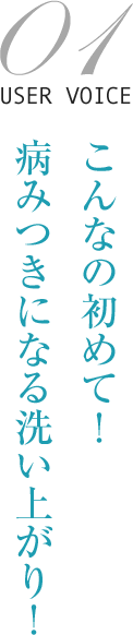こんなの初めて!病みつきになる洗い上がり!
