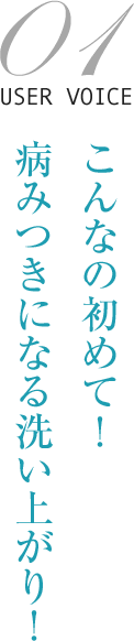 こんなの初めて！病みつきになる洗い上がり！