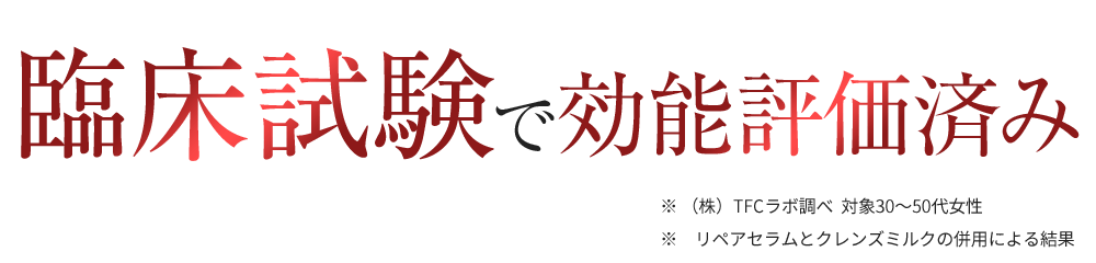 臨床試験で効能評価済み