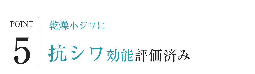 POINT5 持続型メラニン抑制 薬用美白成分